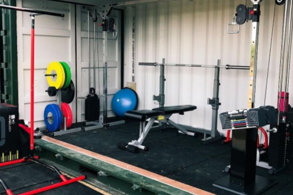 Ways to use a shipping container: Home gym
